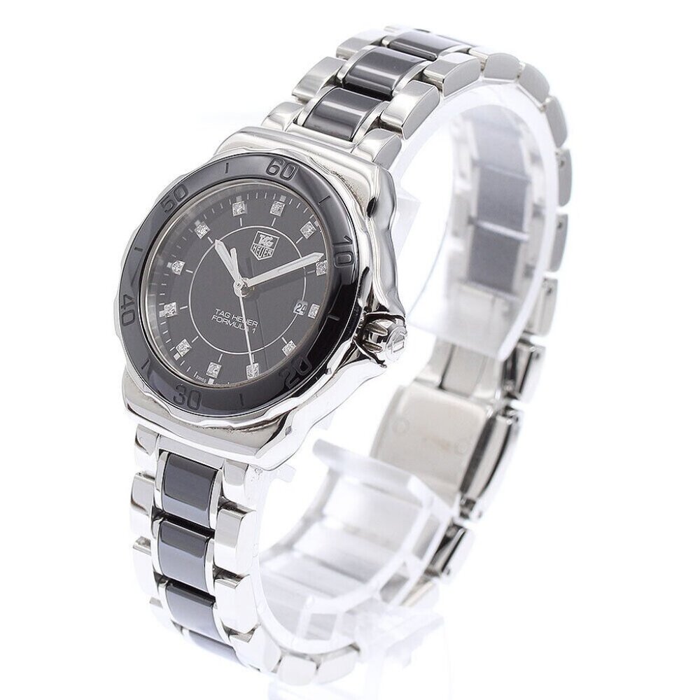 TAG HEUER Formula 1 WAH1314 12P diamond date black Dial Quartz Ladies_874816